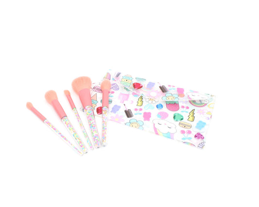 Sprinkle Confetti 5pc Makeup Brush Set in Pouch