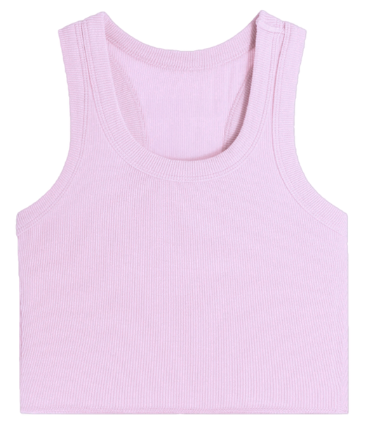 Ribbed Tank Top, Suzette Pink