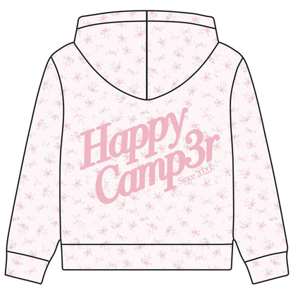 Youth Sugar Plum Happy Camper Hoodie, Pink