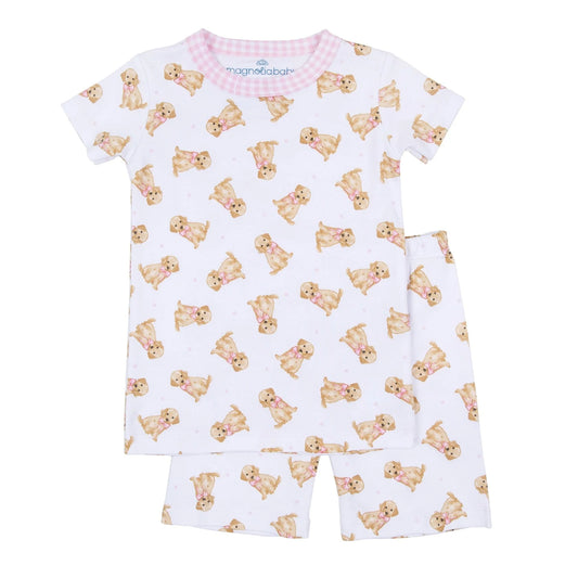 Sweet Golden Short Pajamas, Pink