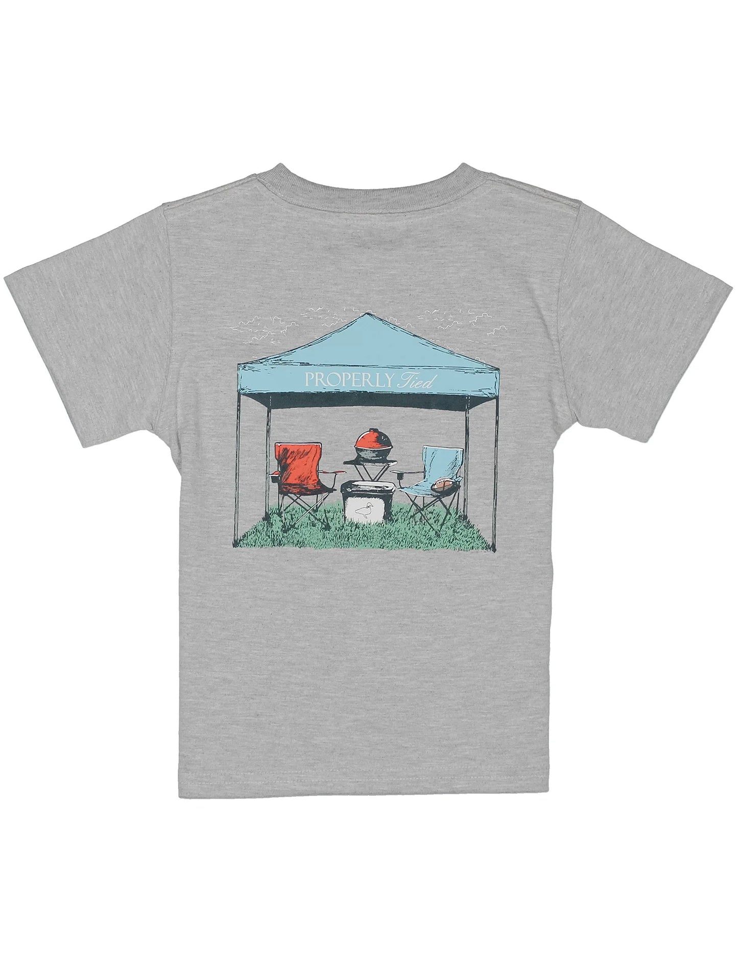 Boys Tailgate SS Tee, Heather Gray