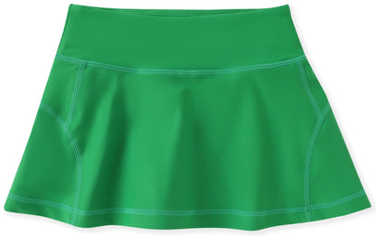 Country Club Active Tennis Skirt, Green/Pink