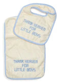 Thank Heaven Embroid Bib/Burp Set (2 options)