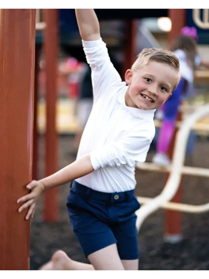 TYL Scholar Flat Front Shorts, Performance Navy