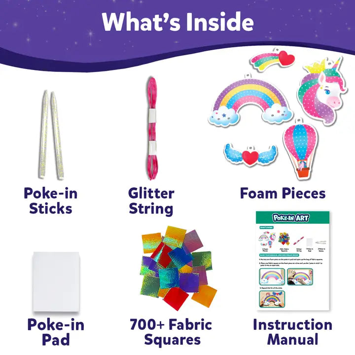 Poke-in Art Magical Unicorn Dream Decor Mess-Free Fun Kit