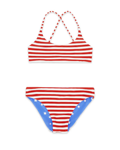 Waverly Reversible Bikini, True Red