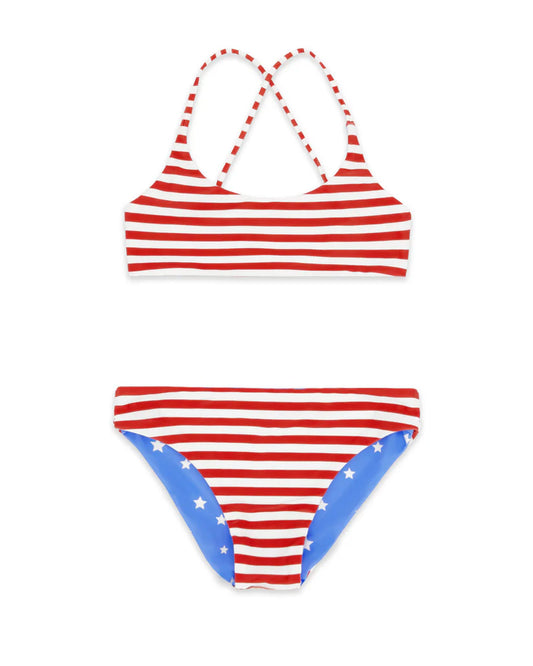 Waverly Reversible Bikini, True Red