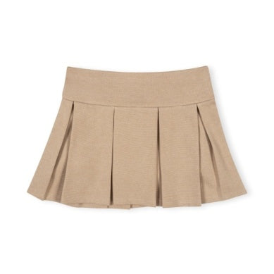 Girls Ponte Pleated Skort, Camel