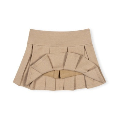 Girls Ponte Pleated Skort, Camel