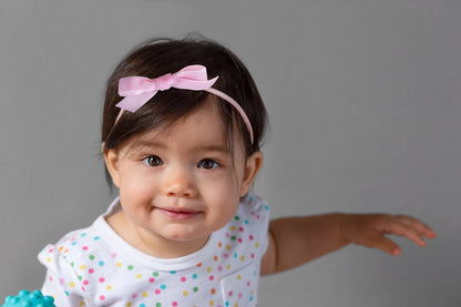 Velvet Baby Bow Headband, (Multiple Colors)