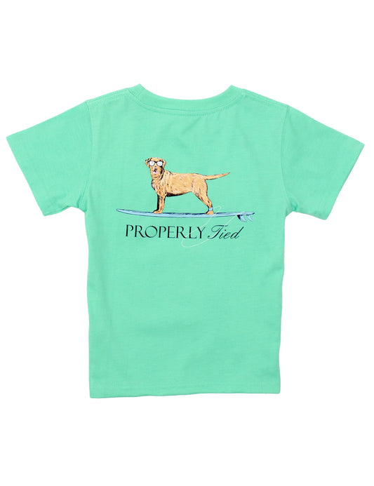 Boys Waverider SS Wash Green