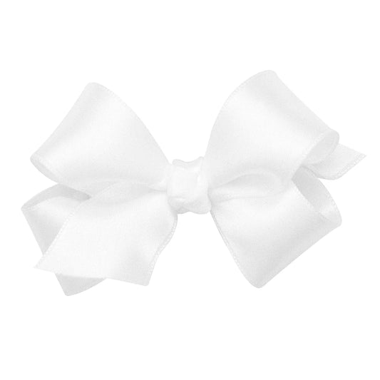 Wee Ones Mini French Satin Basic Bow w/Knot (3 color options)