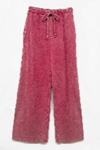 Girls Mineral Washed Sweatpant, Wine