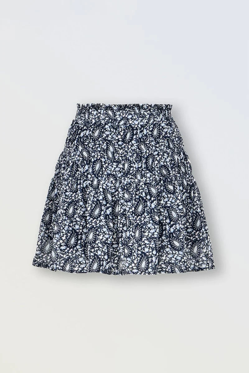 Indie Patterned Skirt, Blue Violette