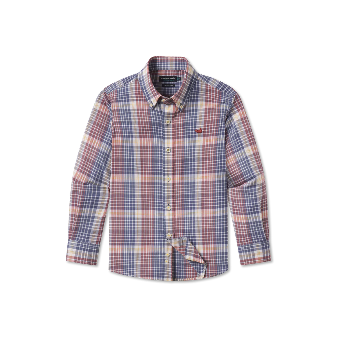 Youth Bayamon Performance Dress Shirt, Slate/BurntRed