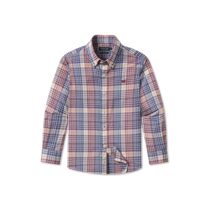 Youth Bayamon Performance Dress Shirt, Slate/BurntRed