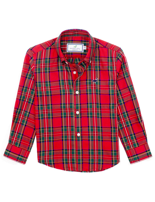 Boys Seasonal Sportshirt, Yuletide