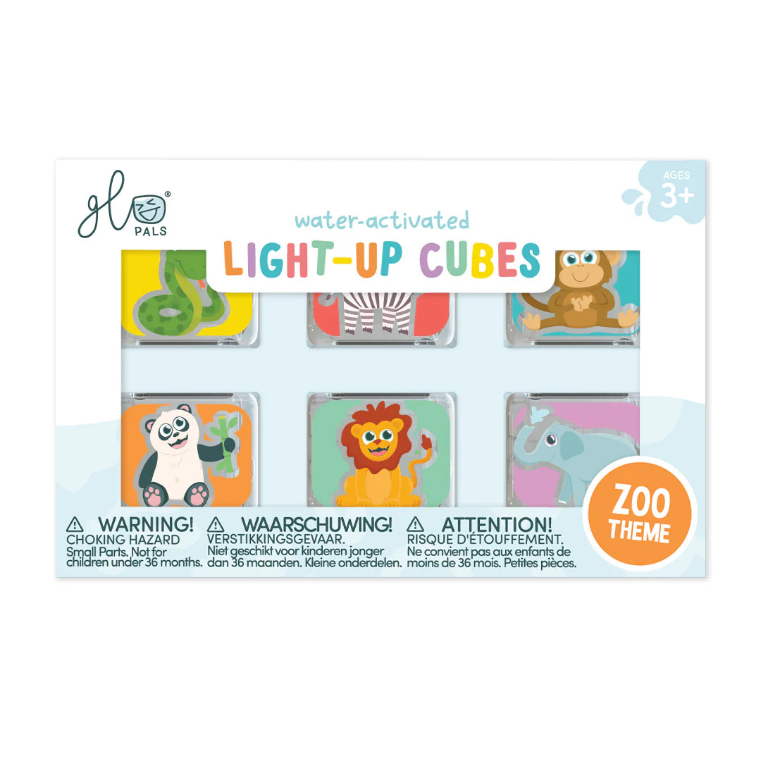 GloPals Light Up Cubes, Zoo Theme Set