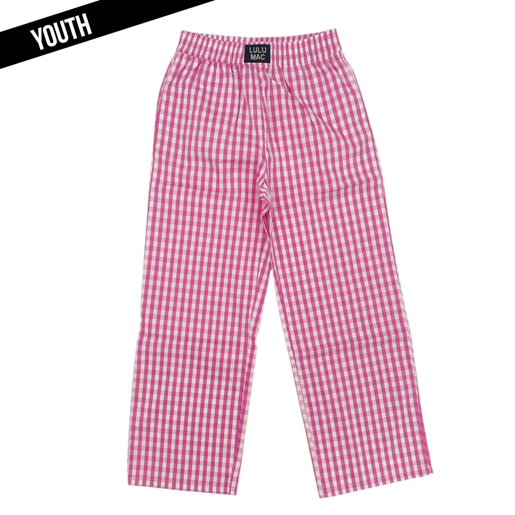 Kids LULU MAC Pant, Pink Gingham