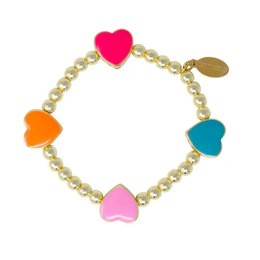 Star/Heart Gold Beaded Bracelet